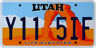 UT license plate Y115IF