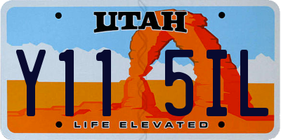 UT license plate Y115IL