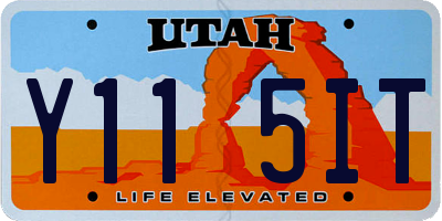 UT license plate Y115IT