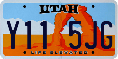 UT license plate Y115JG