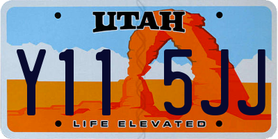 UT license plate Y115JJ