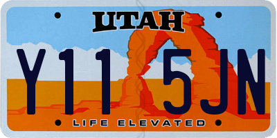 UT license plate Y115JN
