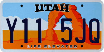 UT license plate Y115JQ