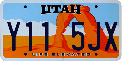 UT license plate Y115JX