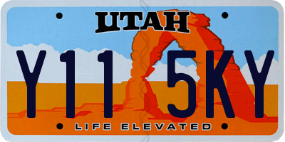 UT license plate Y115KY
