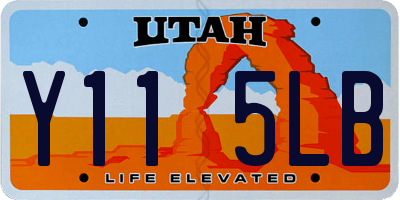 UT license plate Y115LB