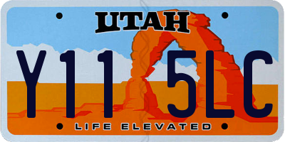 UT license plate Y115LC