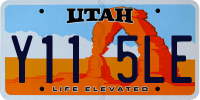 UT license plate Y115LE
