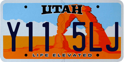 UT license plate Y115LJ