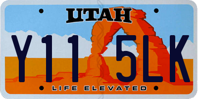UT license plate Y115LK