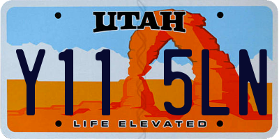 UT license plate Y115LN