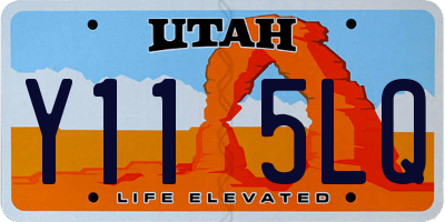 UT license plate Y115LQ