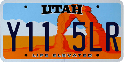 UT license plate Y115LR