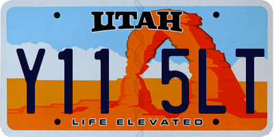 UT license plate Y115LT