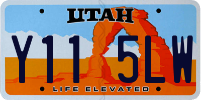 UT license plate Y115LW