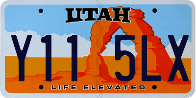 UT license plate Y115LX