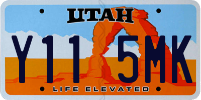 UT license plate Y115MK