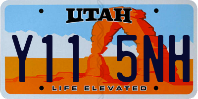 UT license plate Y115NH