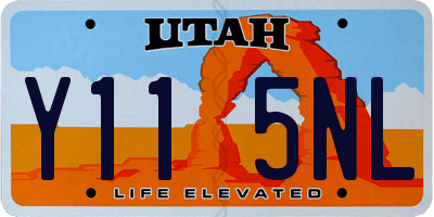 UT license plate Y115NL