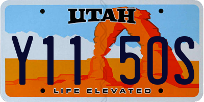 UT license plate Y115OS