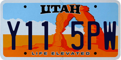UT license plate Y115PW