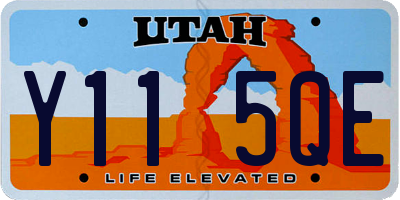 UT license plate Y115QE