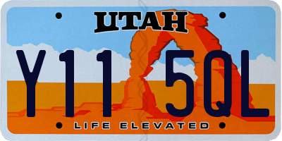 UT license plate Y115QL
