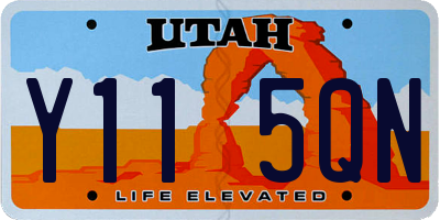 UT license plate Y115QN