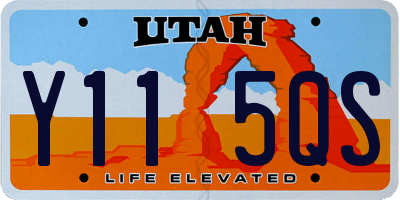 UT license plate Y115QS