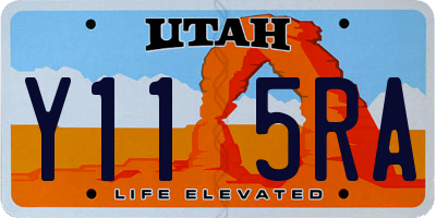 UT license plate Y115RA