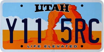 UT license plate Y115RC