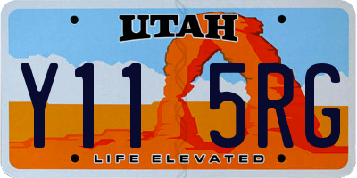 UT license plate Y115RG