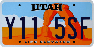 UT license plate Y115SF