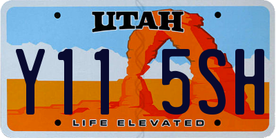 UT license plate Y115SH