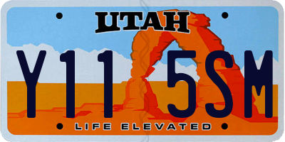 UT license plate Y115SM