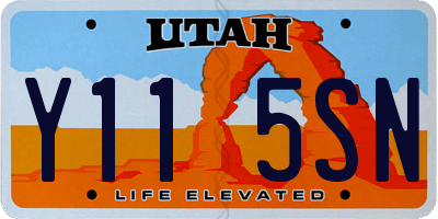UT license plate Y115SN