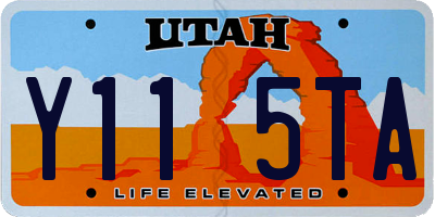 UT license plate Y115TA