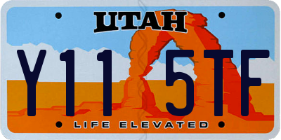 UT license plate Y115TF