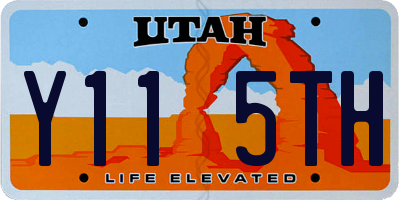 UT license plate Y115TH