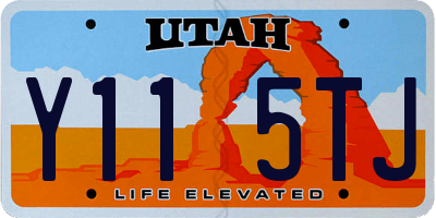 UT license plate Y115TJ
