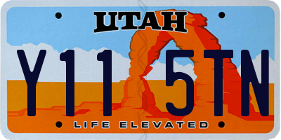 UT license plate Y115TN