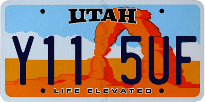 UT license plate Y115UF