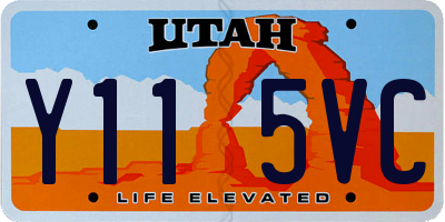 UT license plate Y115VC