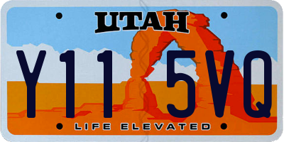 UT license plate Y115VQ