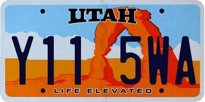 UT license plate Y115WA