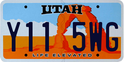 UT license plate Y115WG