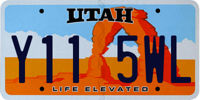 UT license plate Y115WL