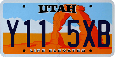 UT license plate Y115XB