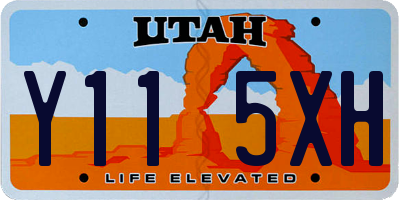 UT license plate Y115XH
