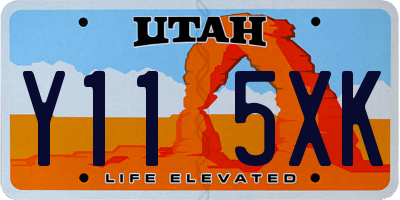 UT license plate Y115XK